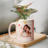 Aglaonema Red Ruby - Chinese Evergreen Plant With Personalised Mug White