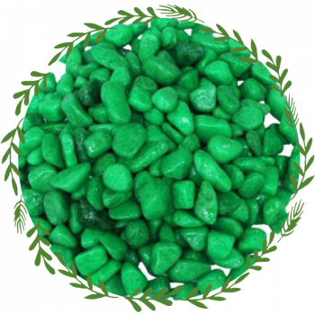 Green Color Decorative - Pebbles